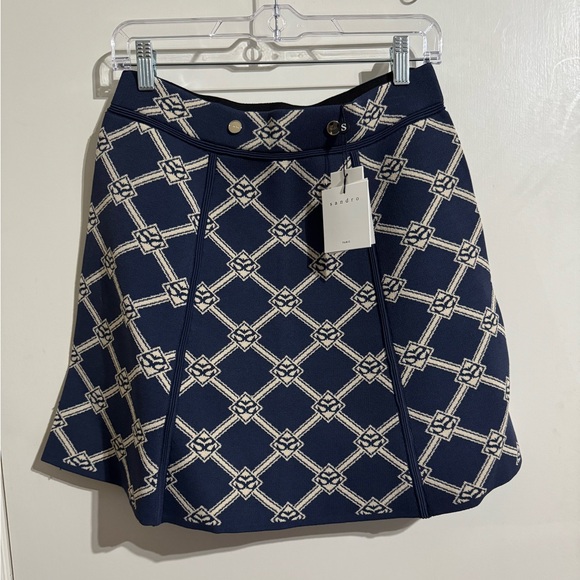 Sandro Jacquard A-Line Mini Skirt. - Picture 5 of 7